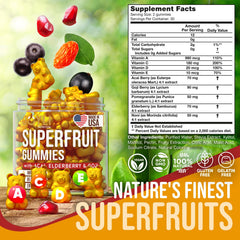 Joyli Nutrition gummies closeup captures vibrant fruit flavors.