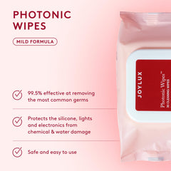 Joylux photonic wipes pack for easy cleaning between sessions.