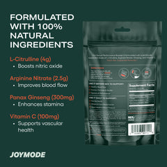 JOYMODE L-Citrulline powder jar promotes clean energy for workouts.