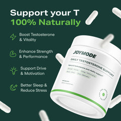 JOYMODE testosterone capsules close-up for convenient daily wellness support.