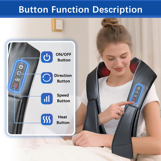 Joyset 4D deep kneading nodes delivering targeted tension relief.