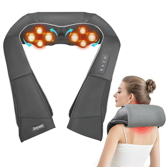 Joyset shiatsu massager with removable cloth cover for easy cleaning and comfort