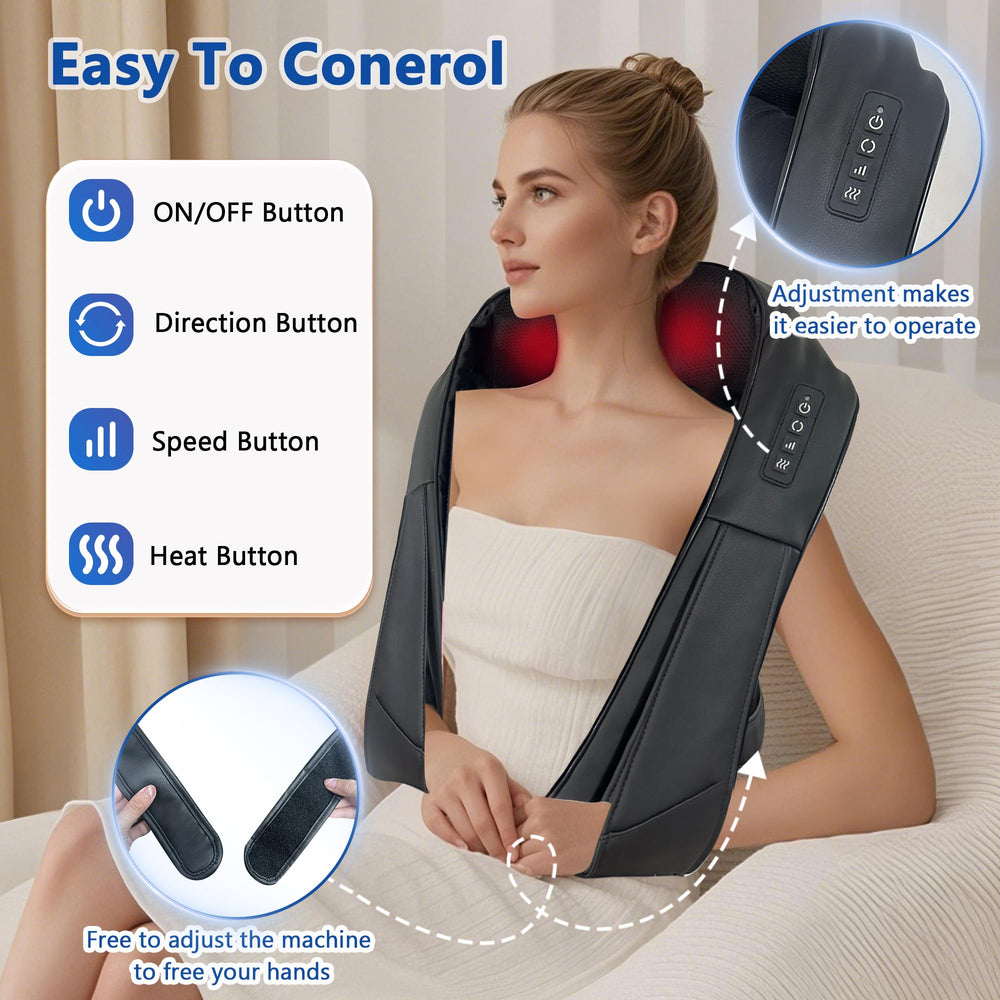 Joyset Shiatsu massager with eight nodes for deep neck kneading.