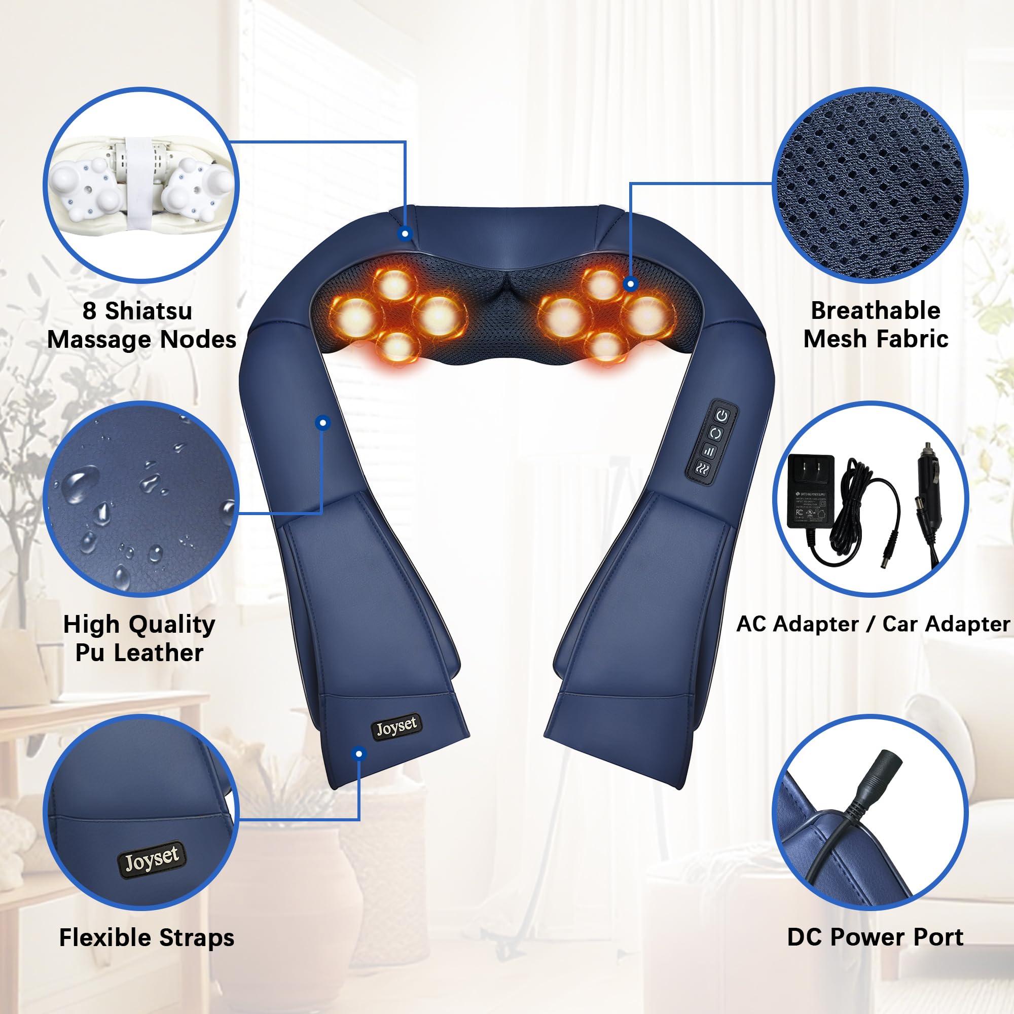 Joyset removable cloth cover shown for easy cleaning after use