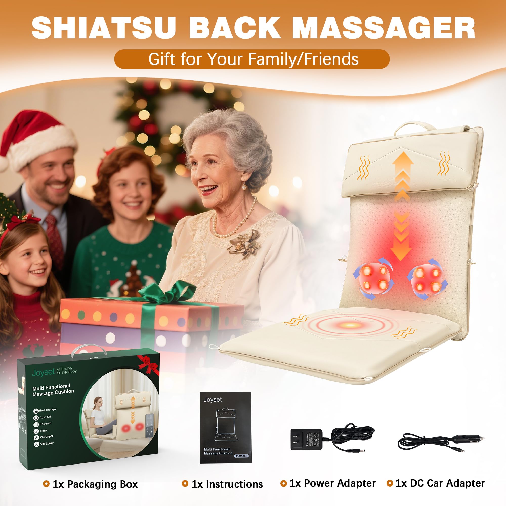 Joyset integrated strap secures the massager in place