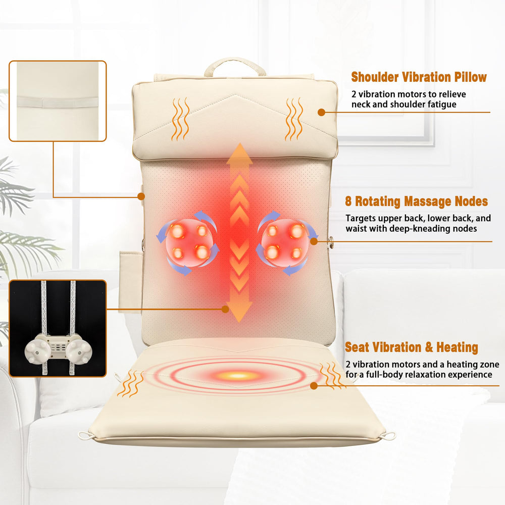Joyset up-down rail system expands back massage area