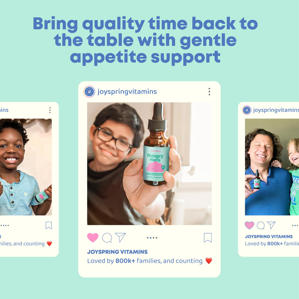JoySpring booster at the dinner table during mealtime