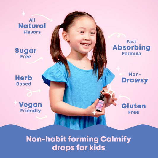 JoySpring Calmify drops added to water for easy, kid-friendly dosing.