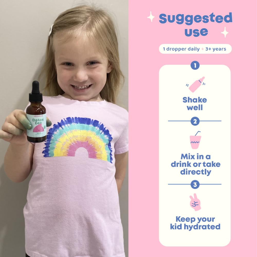JoySpring DetoxZee Drops kid-friendly bottle with safe cap.