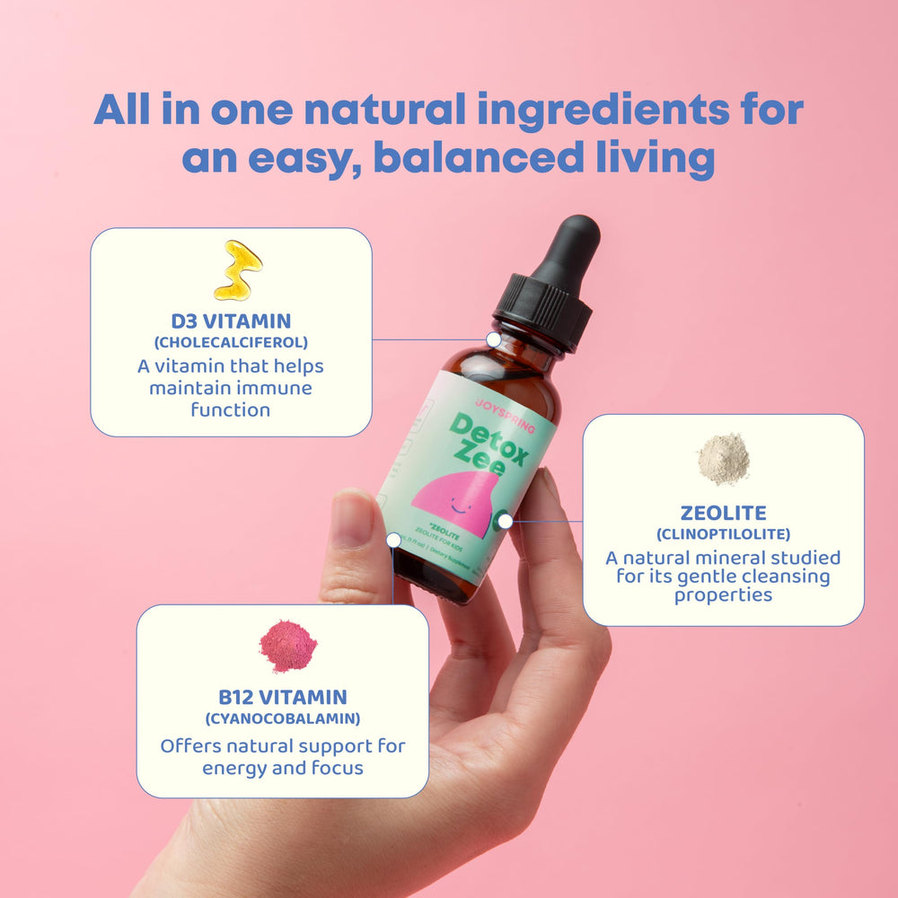 JoySpring DetoxZee Drops USA-made label signals quality.