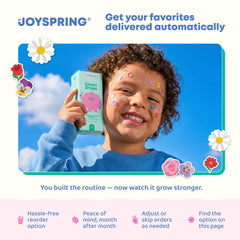 JoySpring Kids B Complex ingredients list shows B9 and B12.