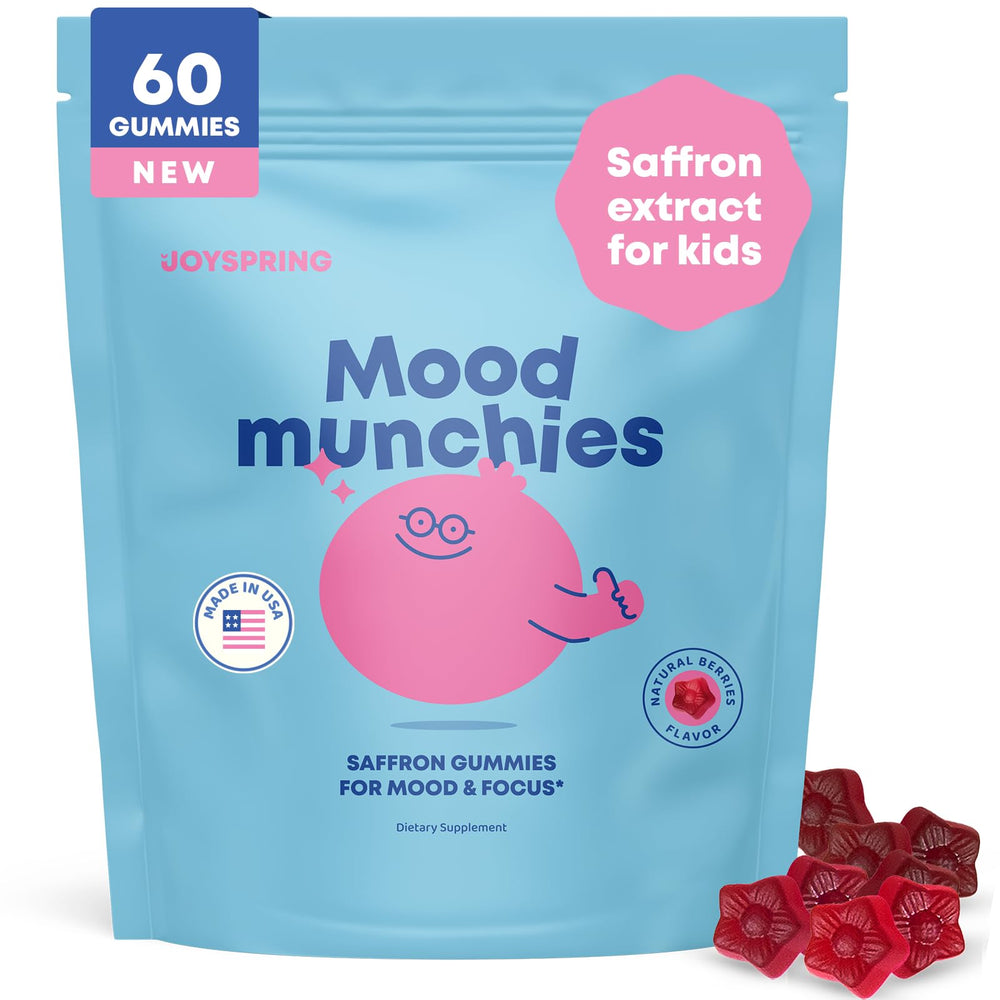 JoySpring Mood Munchies bottle for kids supports daily calm routines