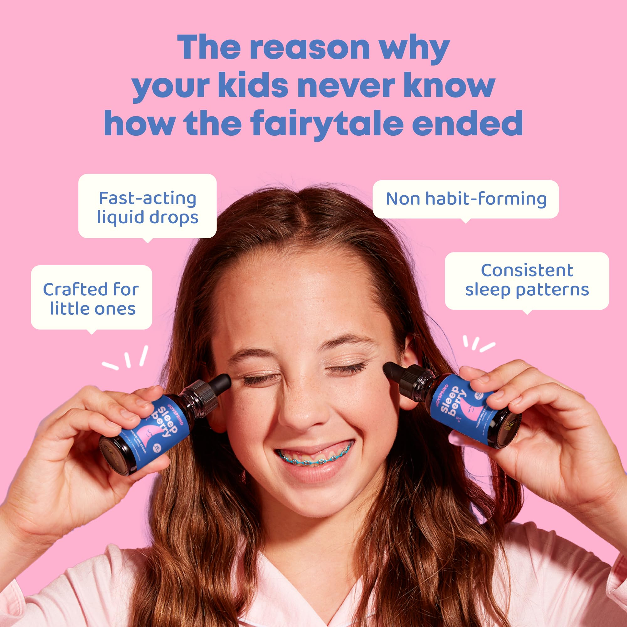 JoySpring Sleepberry dropper dosing highlights kid-friendly melatonin delivery.