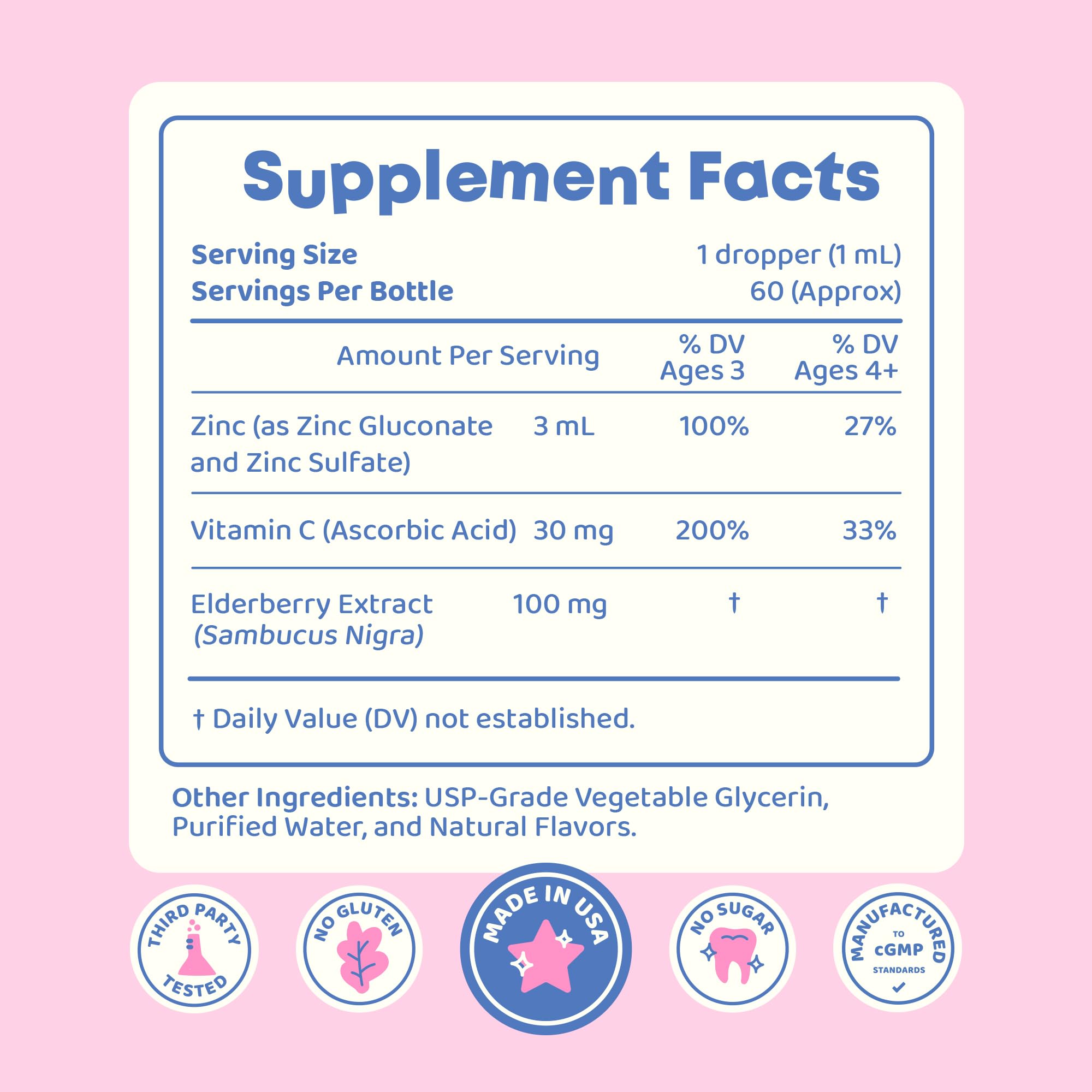 JoySpring ZincBerry bottle emphasizes vitamin C and elderberry benefits.