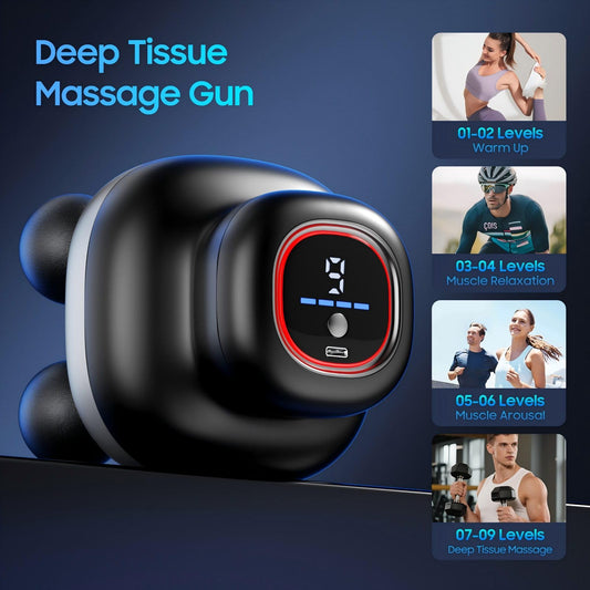 Joysuwerun massage gun deep-tissue head used for deep relief and recovery routines.