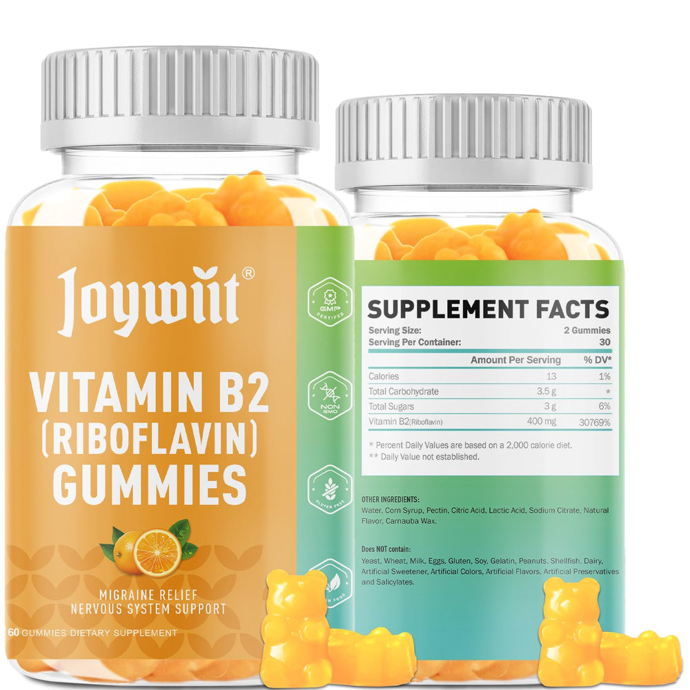 Joywiit B2 gummies bottle front showing energy support and vitality