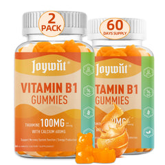 Joywiit B1 gummies bottle front with orange flavor for daily energy support.