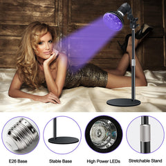 JPWDDWYT adjustable-height stand supports flexible lamp positioning.