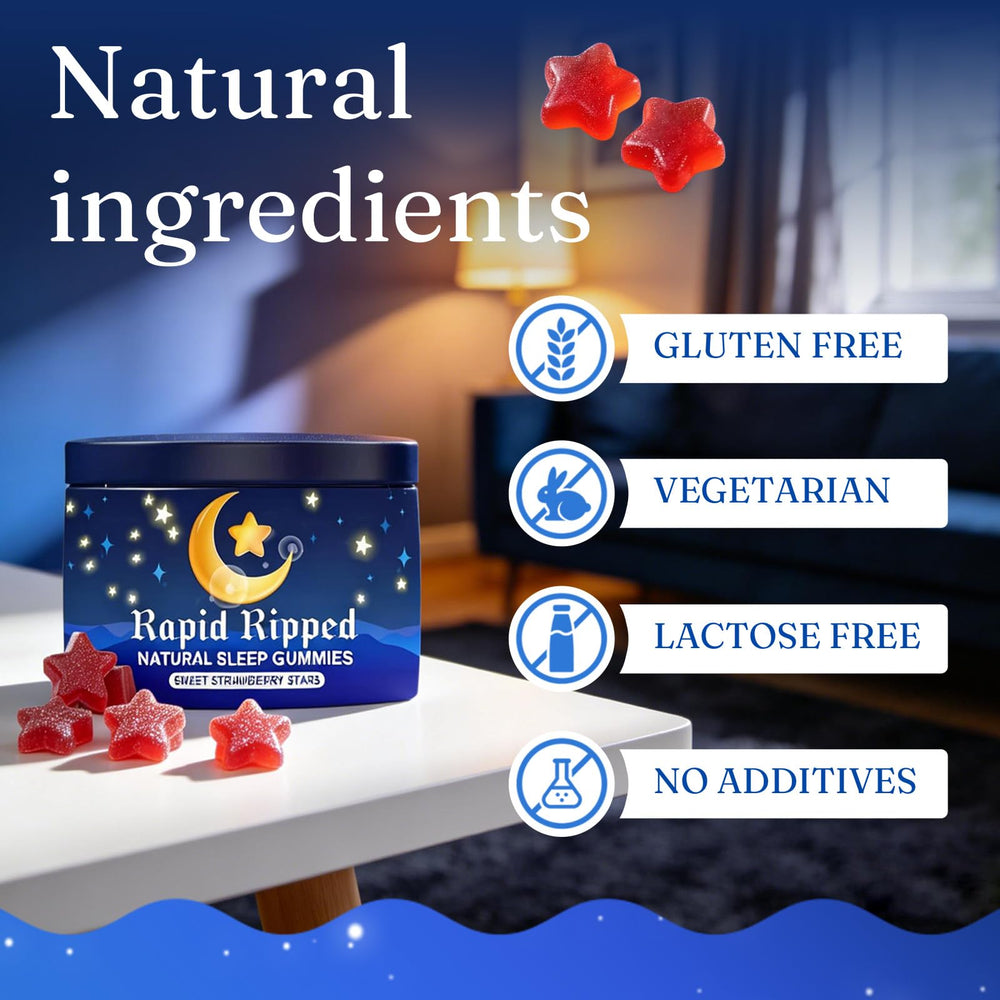 JRR LyraSleep packaging label highlighting gluten-free vegetarian formula.