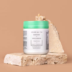 JSHealth 30-serving pack image, convenient daily greens with collagen.