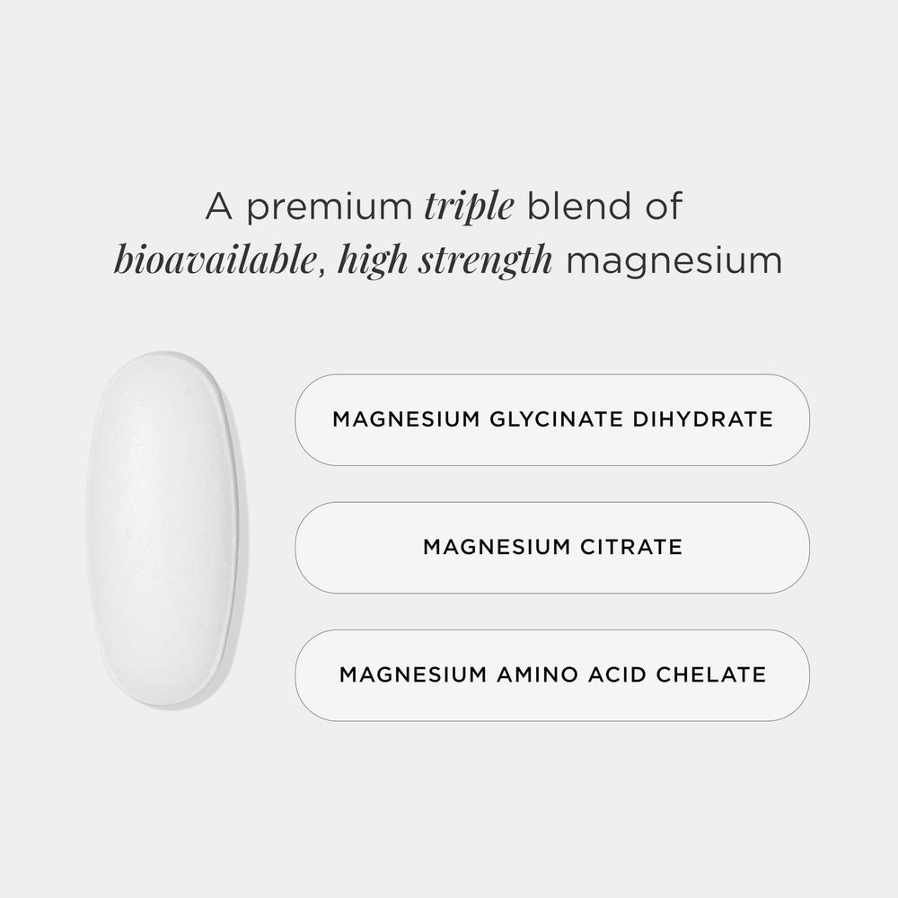 JSHealth Advanced Magnesium ingredients label highlighting vegan, gluten-free, non-GMO features