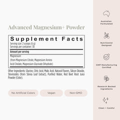 JSHealth Magnesium+ powder dissolves smoothly in water for easy mixing.