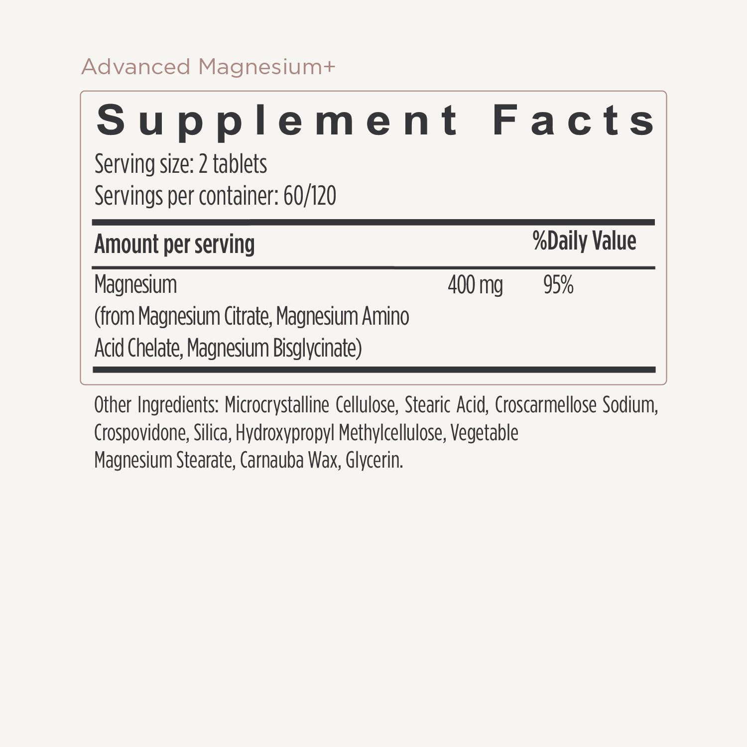 JSHealth Advanced Magnesium tablet beside a glass of water for daily use