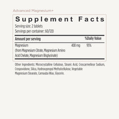 JSHealth Advanced Magnesium tablet beside a glass of water for daily use