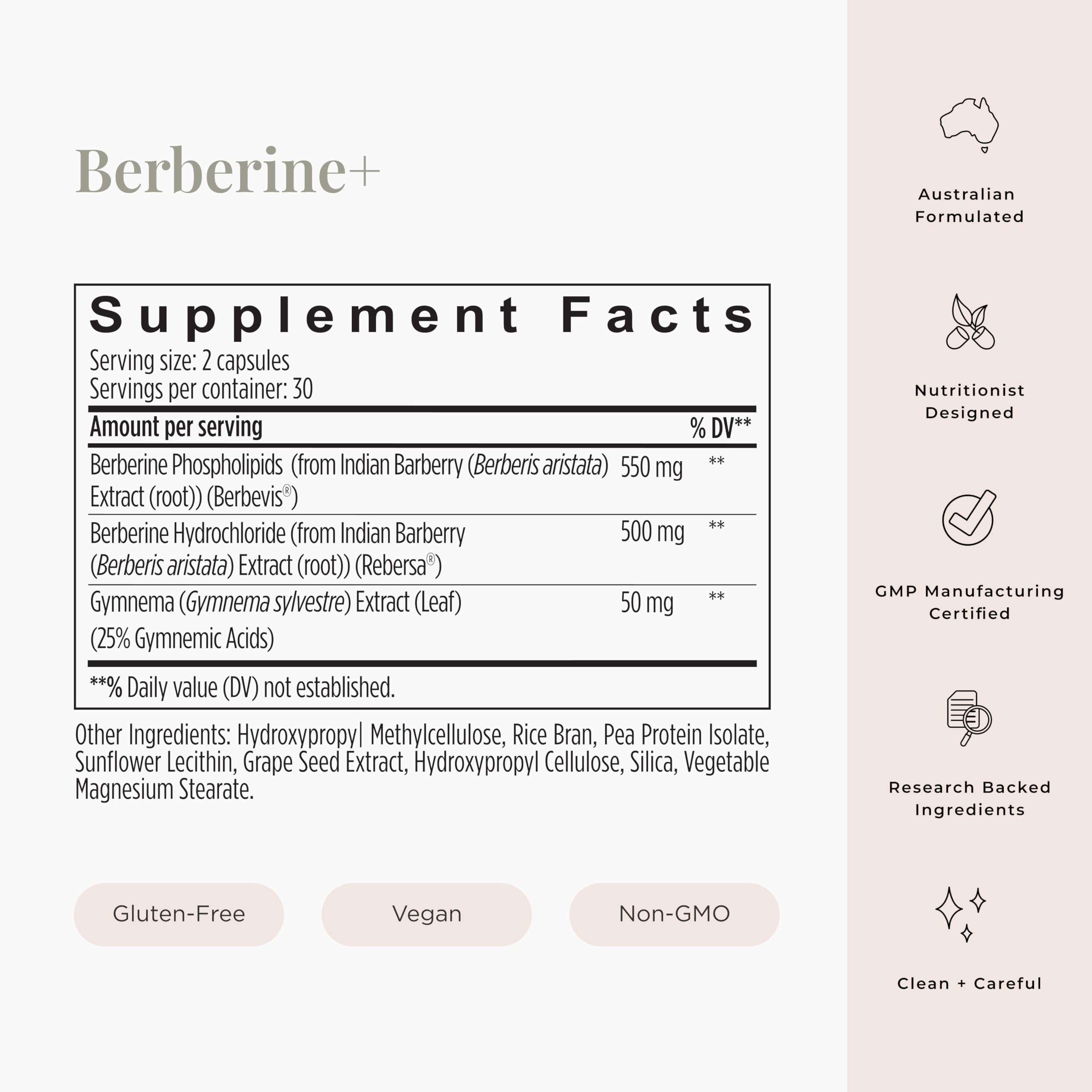 JSHealth Berberine+ label detail emphasizing double-strength berberine blend.