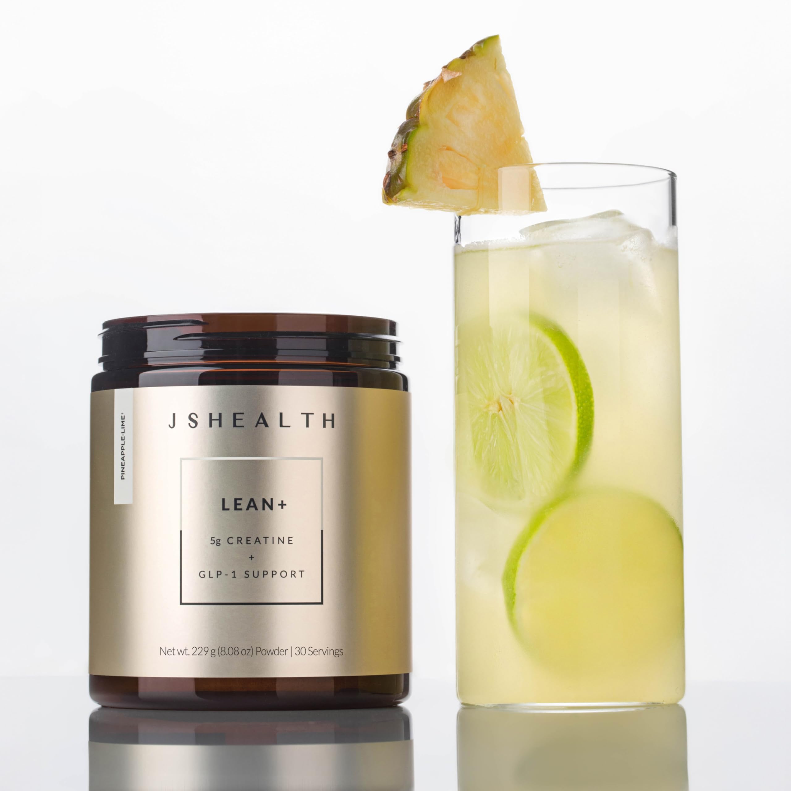 JSHealth Lean+ vegan gluten-free label indicating a clean formulation