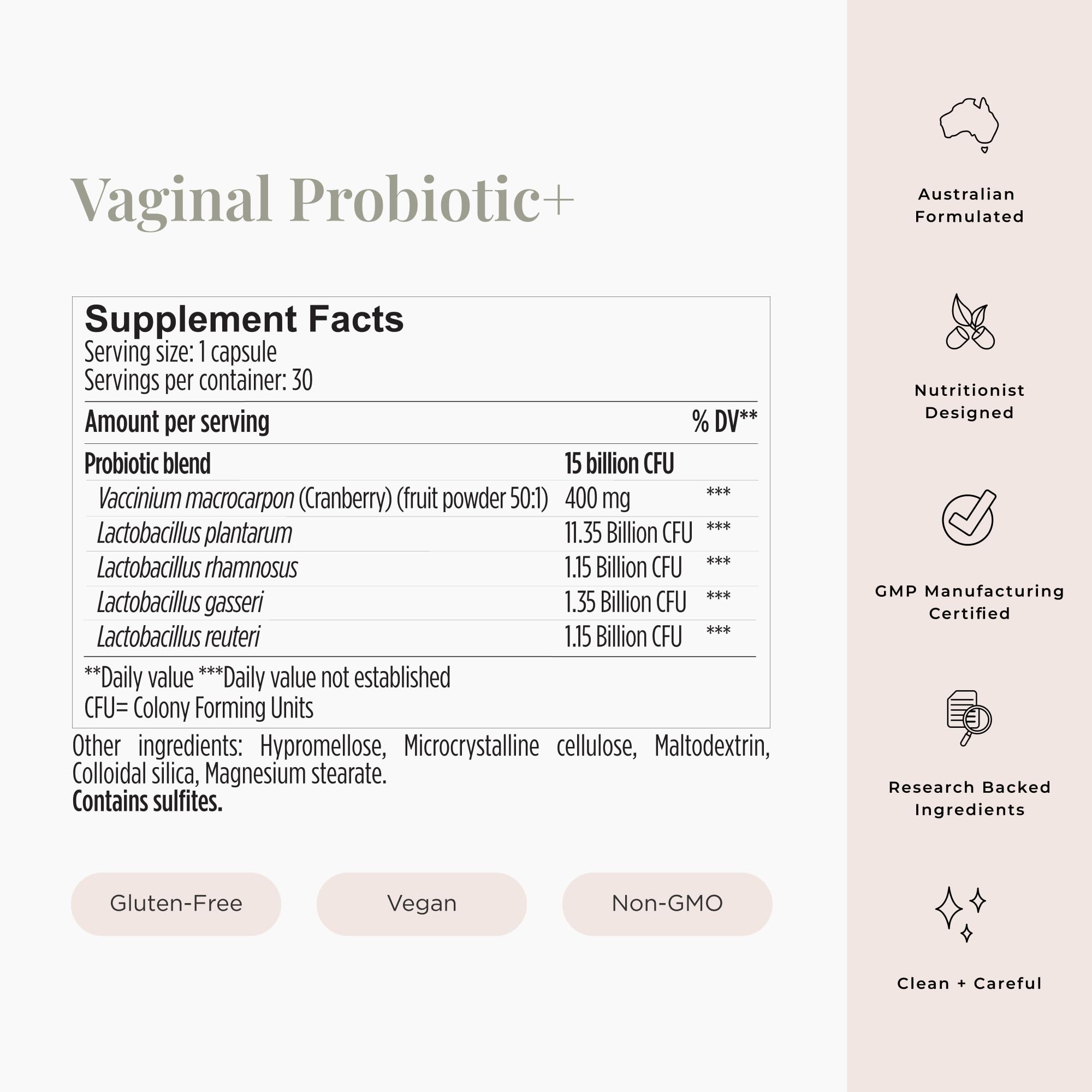 JSHealth Vaginal Probiotic glass with bottle invites a daily routine for balance.