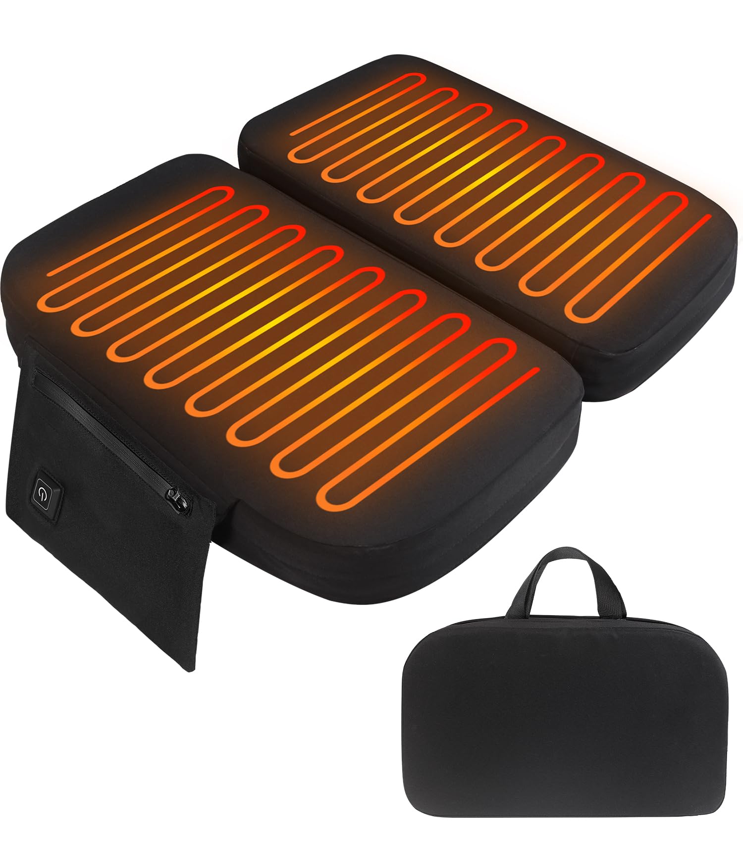 JS LifeStyle heated stadium seats showing extended heating area for bleachers comfort