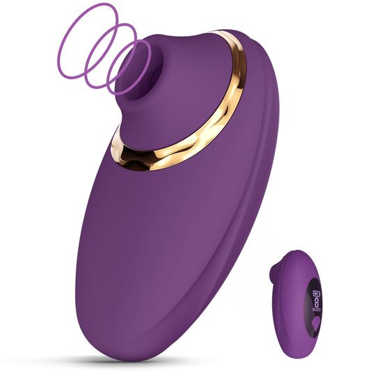 JTZ70 wearable clitoral suction toy with a comfortable handheld grip for precise placement.