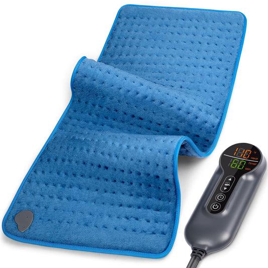 Jubeoyey heating pad back shows broad coverage for upper and lower back relief
