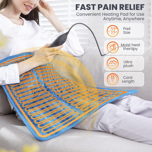 Jubeoyey heating pad neck targets neck tension with comfortable wrap
