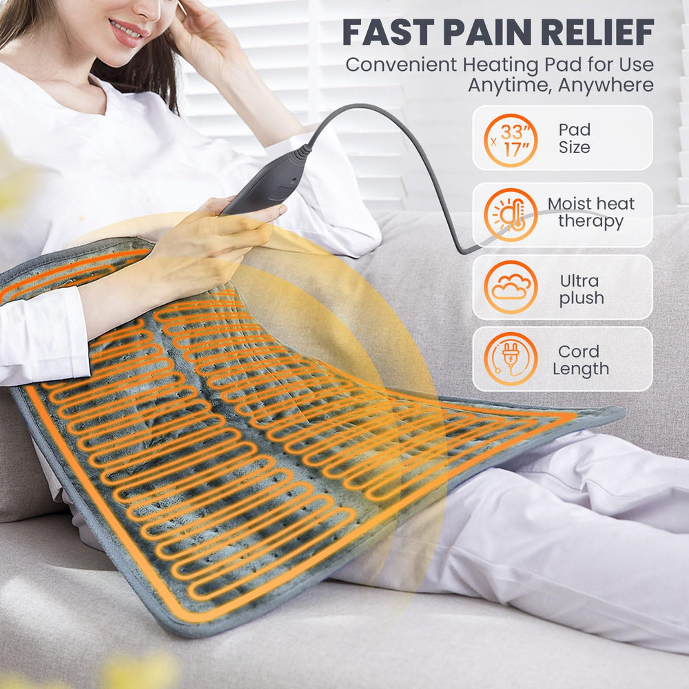 Jubeoyey heating pad shoulders provides deep heat for shoulder stiffness relief.