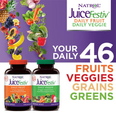 Juice Festiv veggie bottle with greens, grains, and enzymes for daily balance.