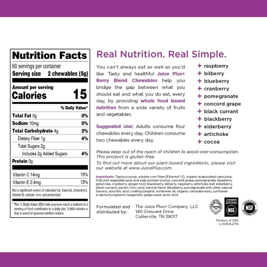 Juice Plus+ chews in lunchbox for school or work.