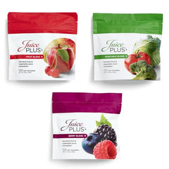 Juice Plus+ packaging with chews offers convenient daily nutrition.
