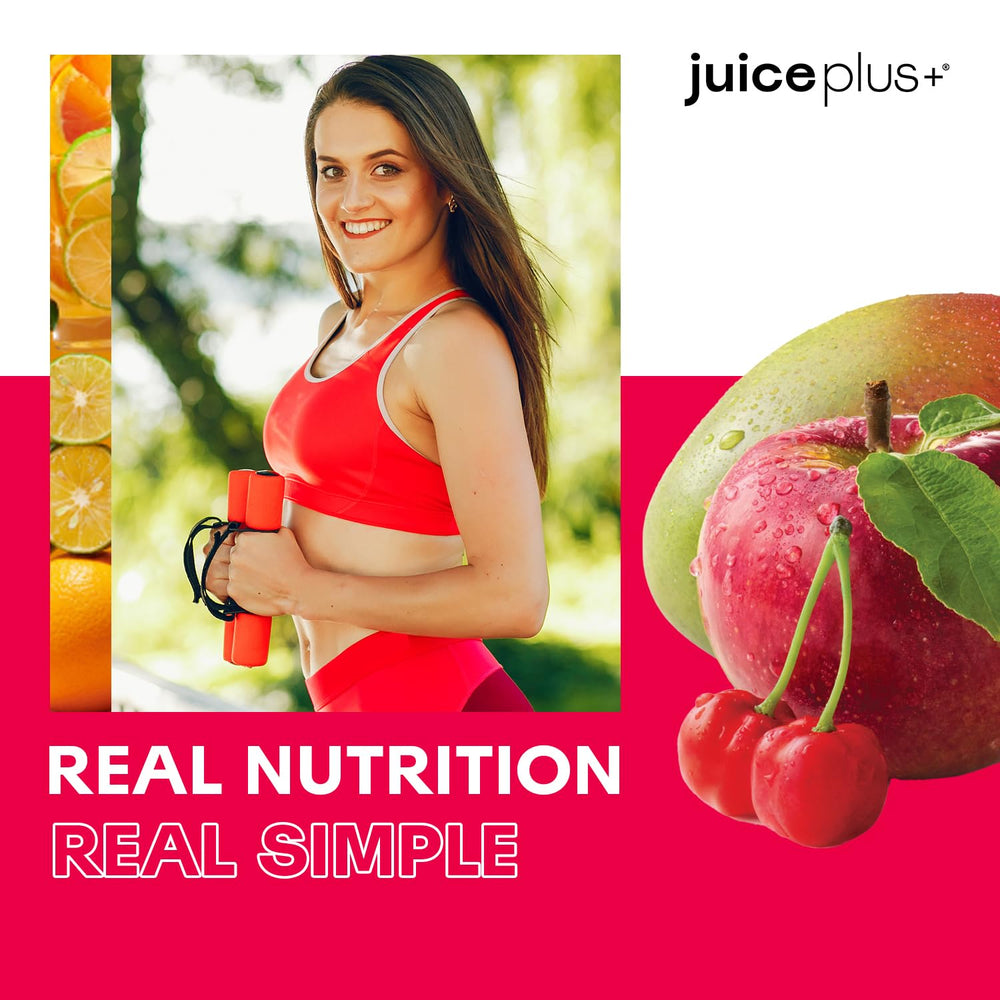 Adult serving of Juice Plus+ soft chews: four chews daily from the blend.