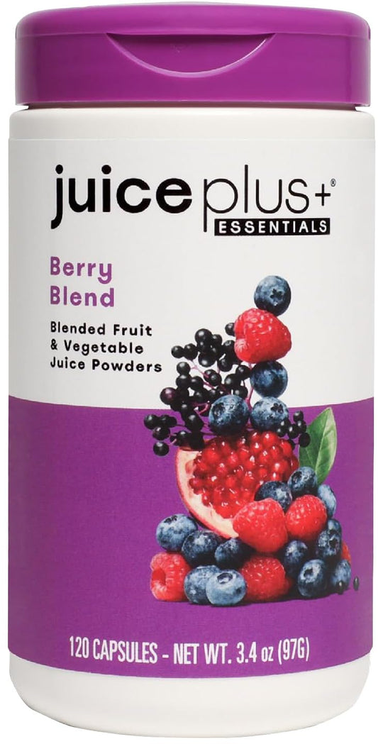 JuicePlus+ Berry Blend bottle front for daily antioxidant support.
