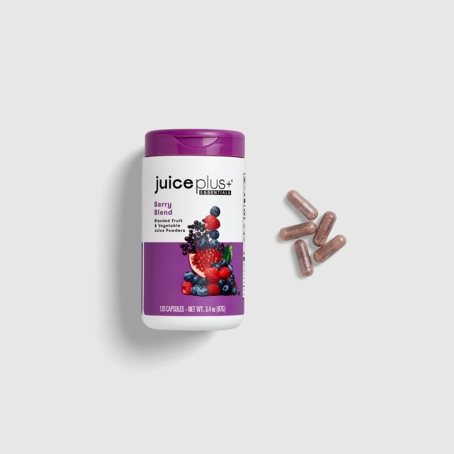 Close-up of Concord grape and berries in JuicePlus+ Berry Blend.