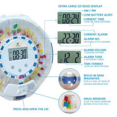 JULOS multiday carousel enabling six dosing regimens for flexible planning.