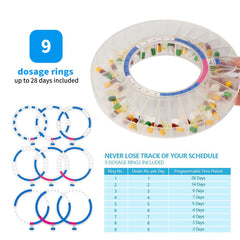JULOS large LCD display for clear pill schedules and readability.