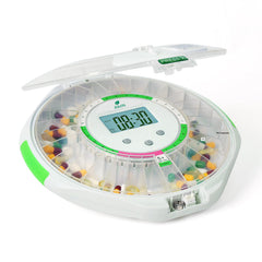 JULOS built-in magnifier aids reading dosage labels