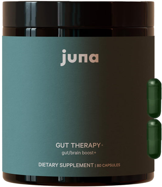 Juna Gut Therapy bottle label shows clean design for easy daily use.