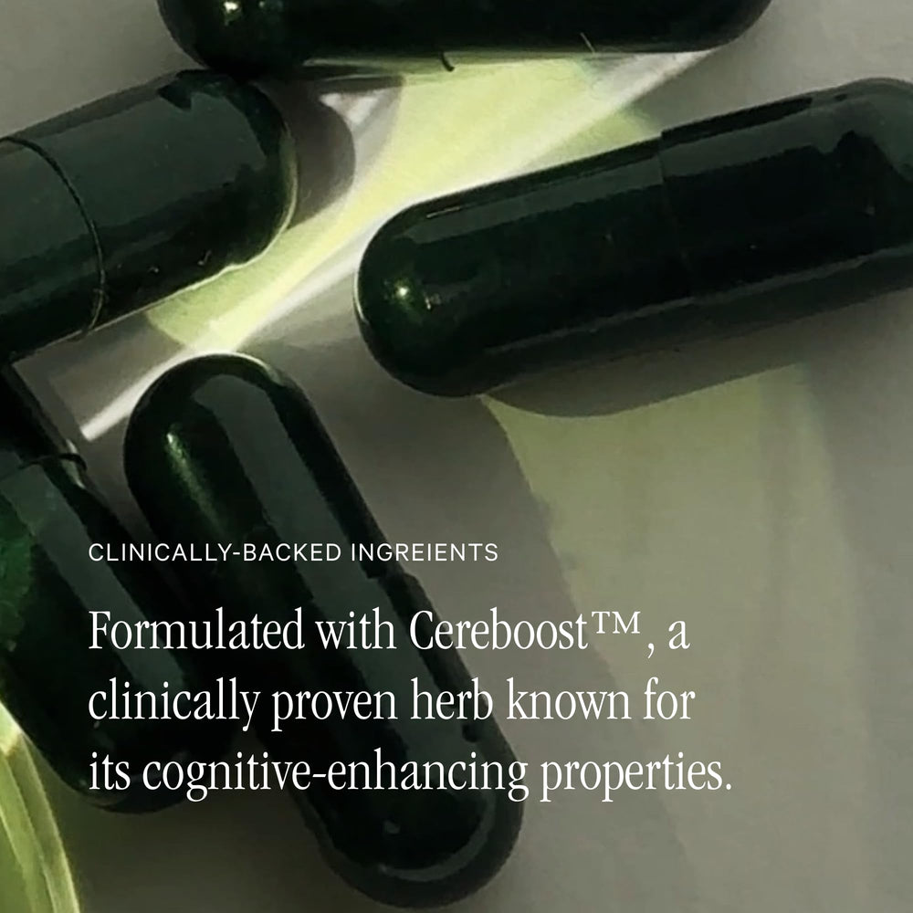 Juna Gut Therapy Cereboost ginseng detail highlights clinically studied herbal ingredient.