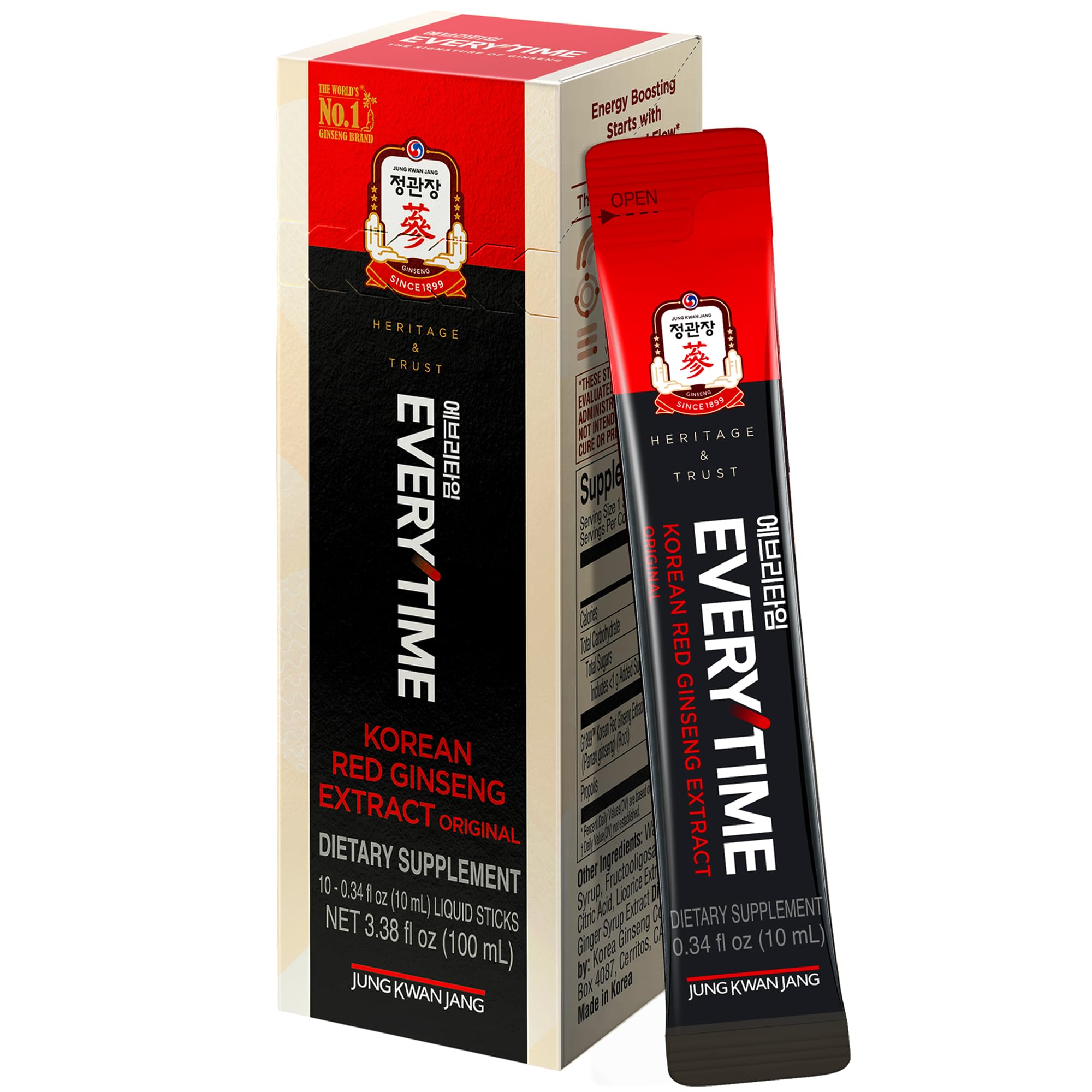 Jung Kwan Jang Everytime 3000mg ginseng stick for daily energy.