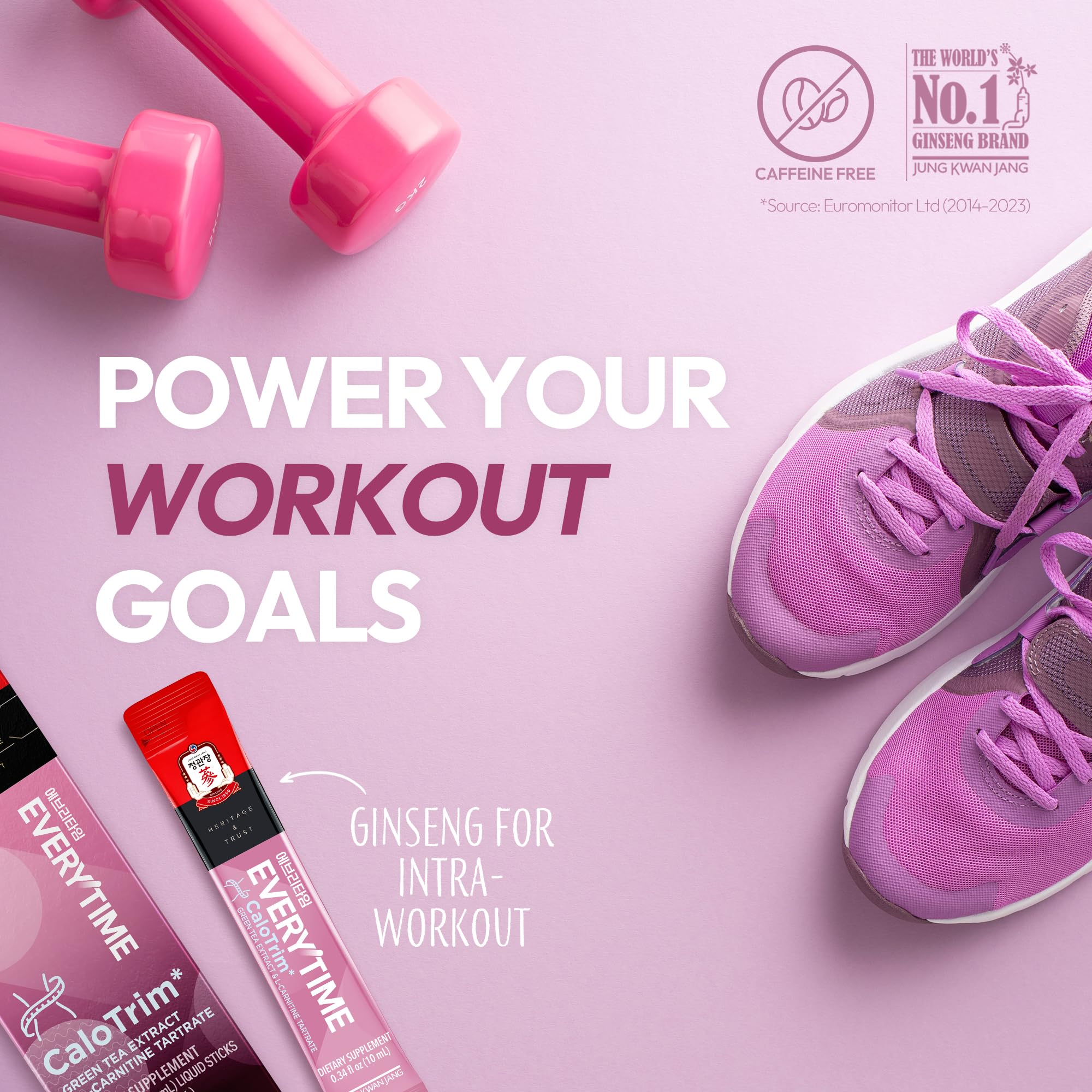 Jung Kwan Jang Everytime CaloTrim liquid stick ready to dissolve fast during training.