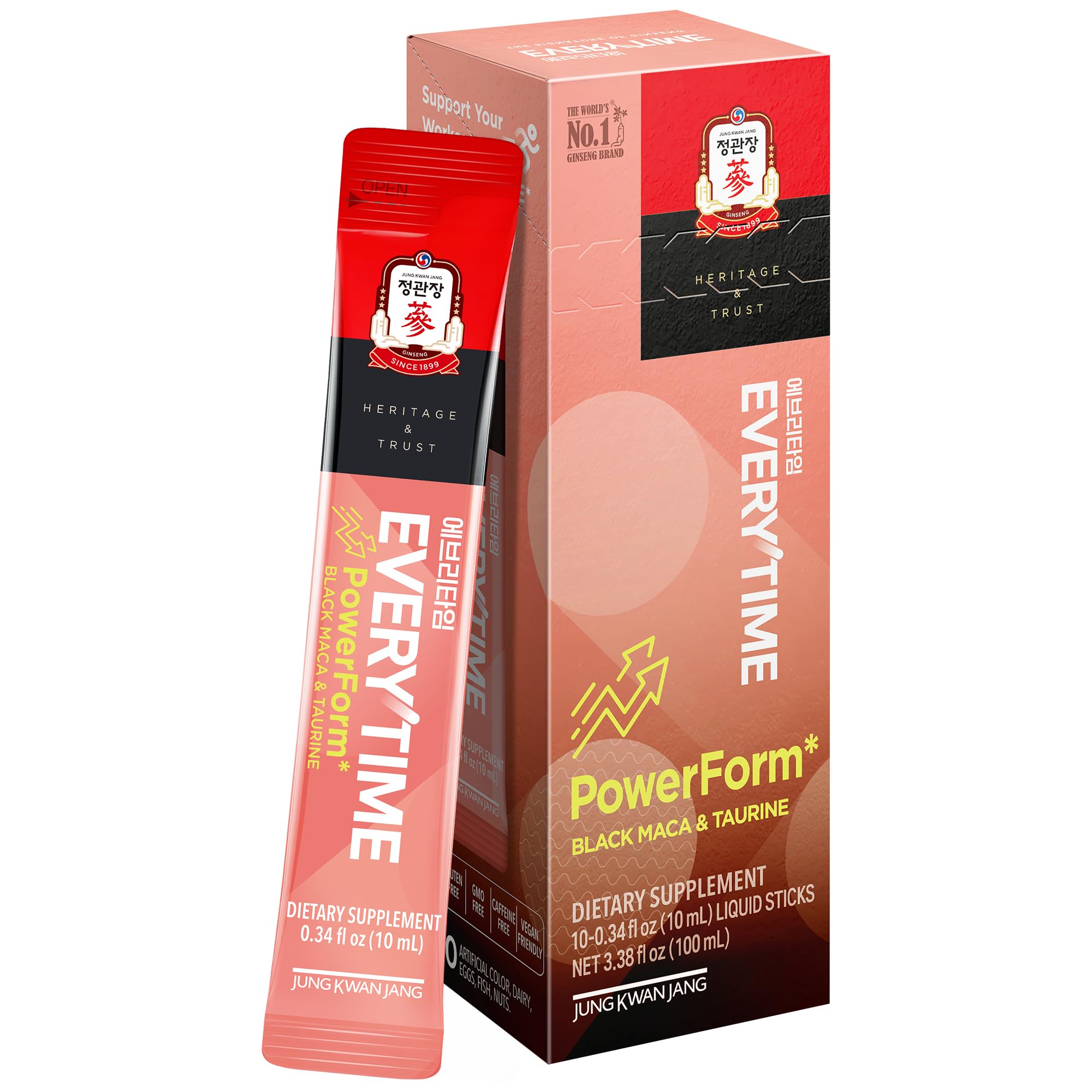 Jung Kwan Jang Everytime PowerForm stick pack for quick intra workout energy.